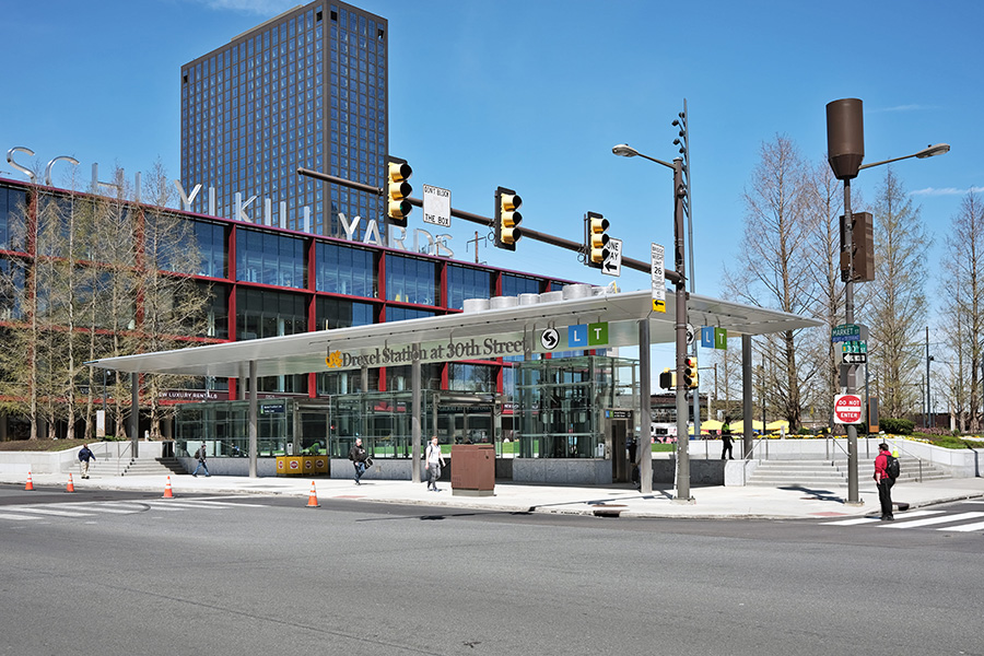 View of Drexel Station at 30th Street and Schuylkill Yards. Credit: Drexel University