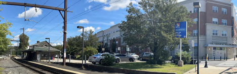 Willow Grove Station on SEPTA regional rail and nearby market-rate housing.