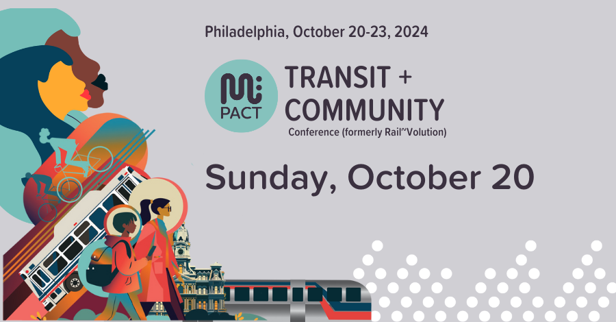 Graphic for Sunday sessions at Mpact Transit + Community 2024