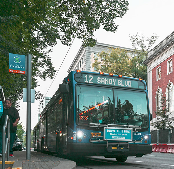 Bus in Portland. Credit Brett Sayles