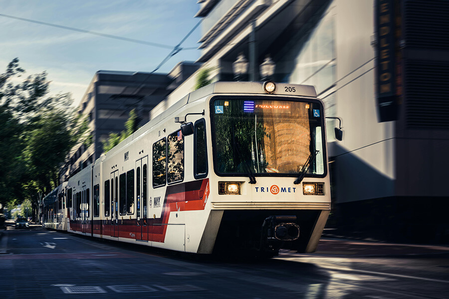 MAX train in Portland. Credit Brett Sayles. Pexel.